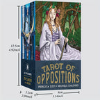Tarot des Oppositions, jeu de cartes de fortune de taille standard ¨¤ 78 cartes, jeu de soci¨¦t¨¦ de divination pour Halloween, Thanksgiving, cadeau de No?l