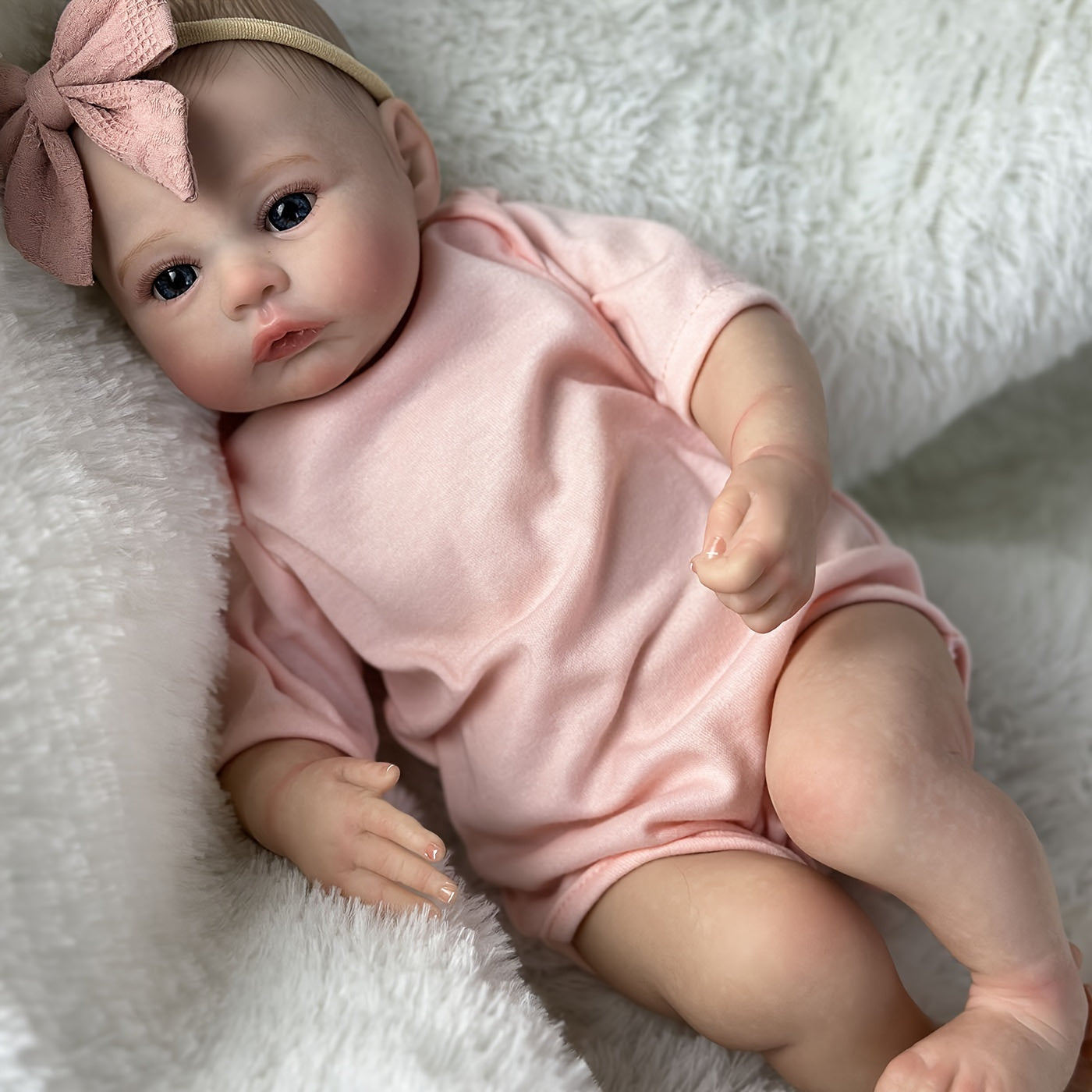 Poup¨¦e Reborn R¨¦aliste de 19 Pouces avec Peau 3D & Veines Visibles - Silicone Doux, Jouet Artisanal pour Enfants - Cadeau d'Anniversaire ou de No?l Parfait