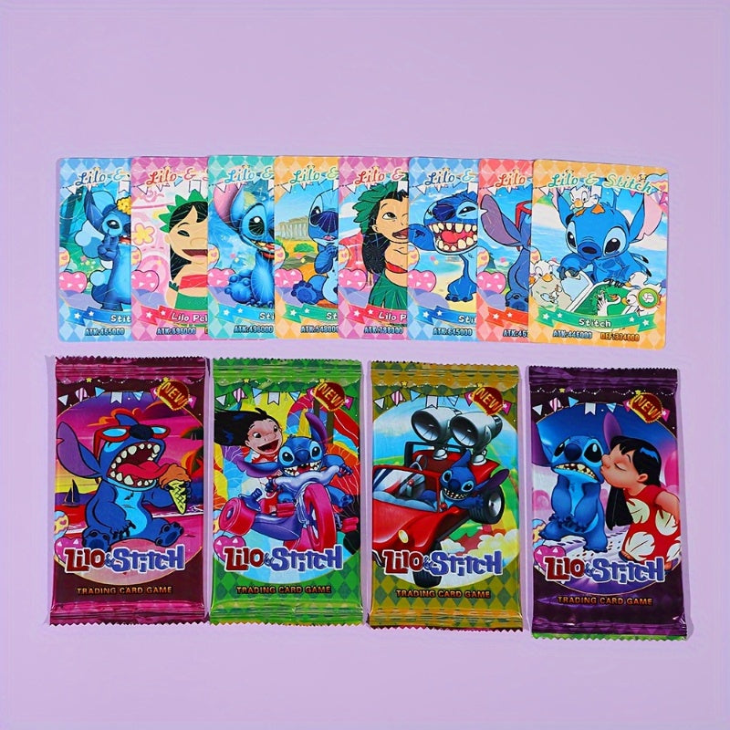 Disney 288pcs\u002FBo?te Cartes ¨¤ Collectionner Stitch ¨¦toile - Jeu de Cartes Cr¨¦atives et Amusantes en Anglais