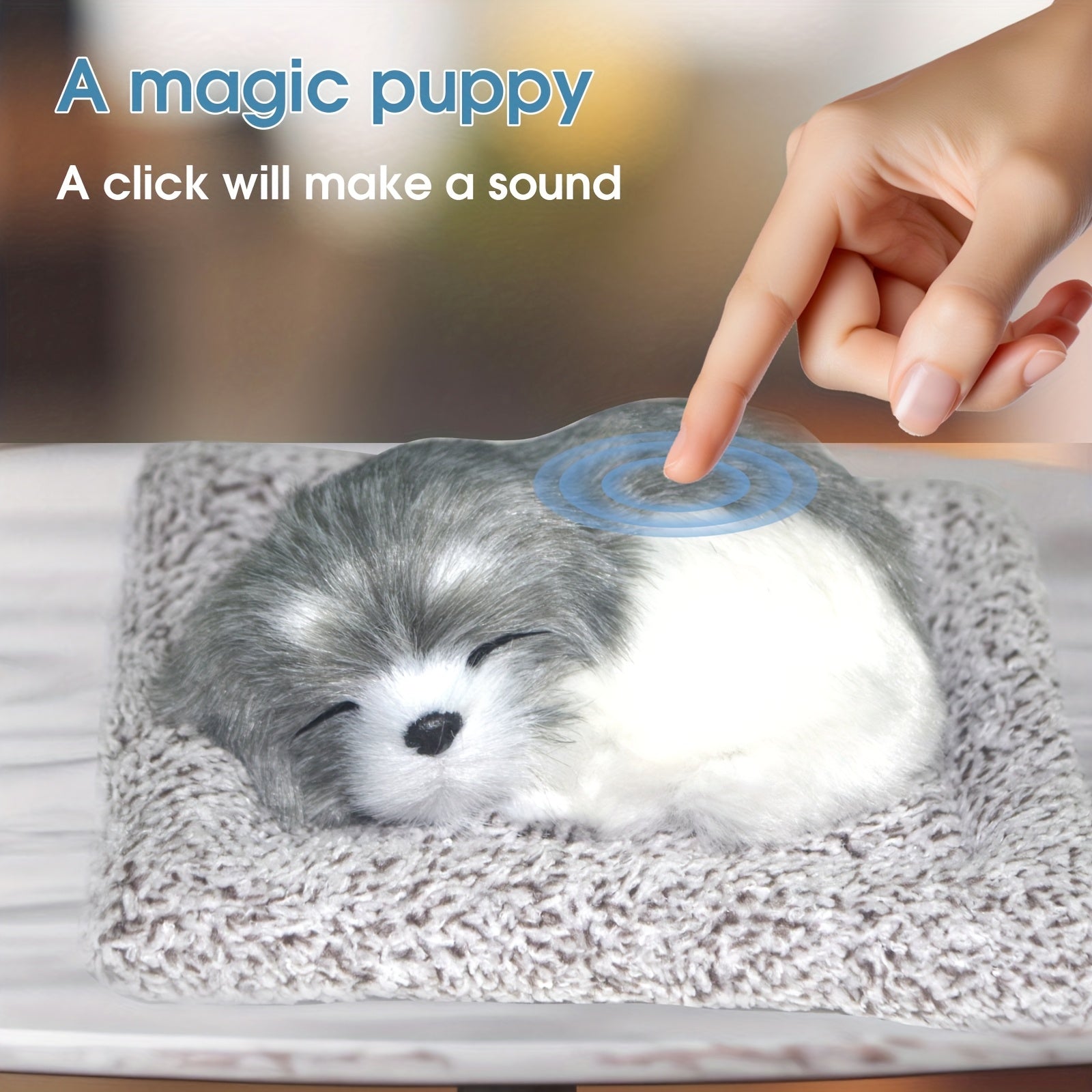 Chiot qui aboie quand on le presse, jouets pour chiens, jouets pour chiots, d¨¦coration d'int¨¦rieur, artisanat en peluche, d¨¦coration de voiture, cadeau pour petite amie, cadeau de f¨ºte