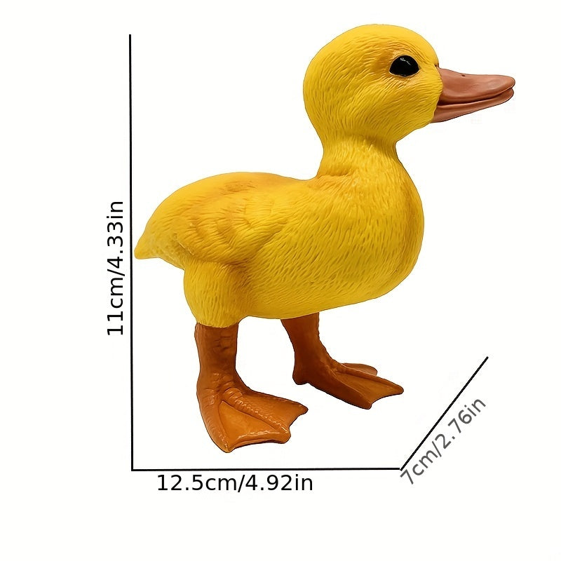 Simulation Animal Toy: Mod¨¨le de canard jaune, d¨¦coration de bureau pour ordinateur, cadeaux de f¨ºte pour amis, No?l, cadeaux de Thanksgiving, couleur m¨¦lang¨¦e, principal mat¨¦riau: PVC