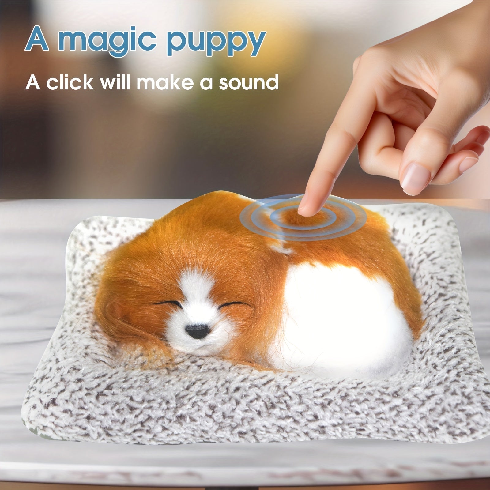 Chiot qui aboie quand on le presse, jouets pour chiens, jouets pour chiots, d¨¦coration d'int¨¦rieur, artisanat en peluche, d¨¦coration de voiture, cadeau pour petite amie, cadeau de f¨ºte