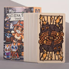 KEPNOY Cat Star Tales Tarot Deck, 78 cartes de taille standard, cartes de fortune en papier pour les jeux de f¨ºte, Halloween, Thanksgiving, cadeau de No?l, illustrations enchantantes