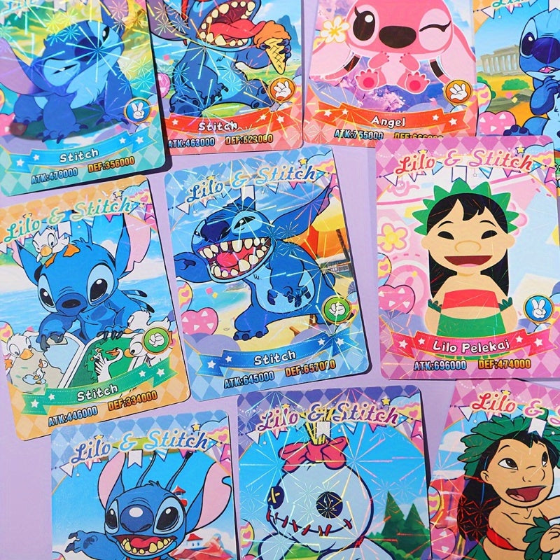 Disney 288pcs\u002FBo?te Cartes ¨¤ Collectionner Stitch ¨¦toile - Jeu de Cartes Cr¨¦atives et Amusantes en Anglais